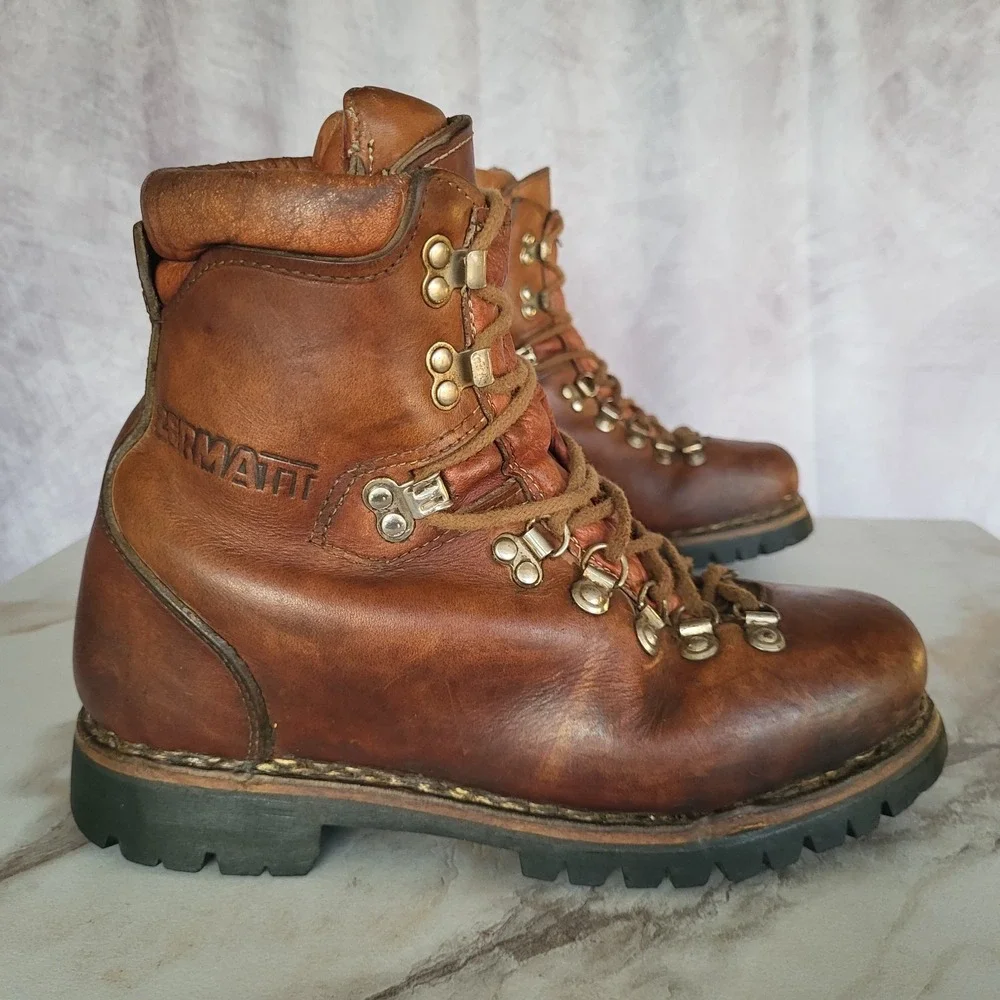 Zermatt Vibram Montagnablock Heavy Duty Mountaineering Boots US Men's Size 7.5